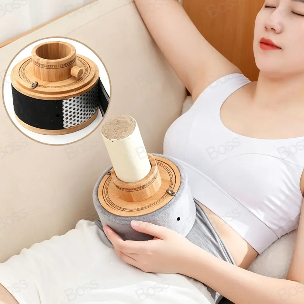

Bold Enlarged Moxibustion Box Bamboo Portable Moxibuster for Home Use Enhanced Smokeless Moxibuster Suitable for the Whole Body