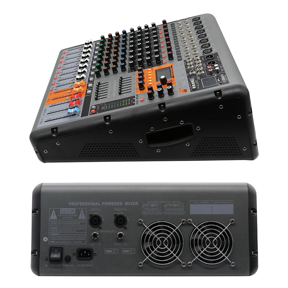 MOQ 2개 PRO-860D 전문가용 디지털 듀얼 99개 DSP 효과 USB 인터페이스 사운드 콘솔 믹싱 650W 8채널 파워 오디오 믹서