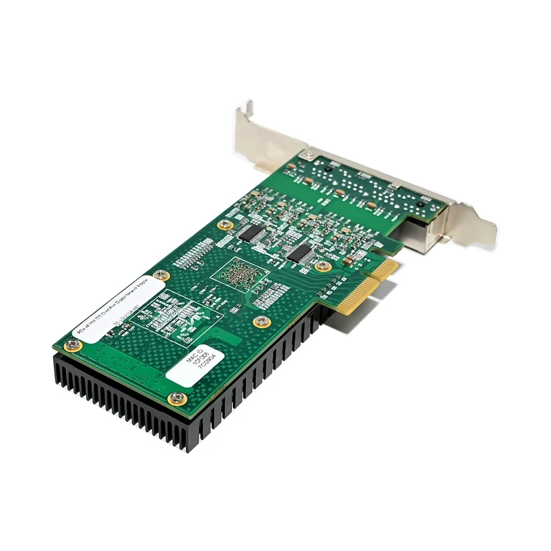 PCI-E X4 Gigabit 4 Port Server Network Card Server NIC I210-T4 RJ45 Ethernet NIC Industrial Camera Vision Network Card 1Set PCB