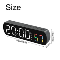 LED Display Digital Clock Multifunctional Creative AAA Batteries/plugged In 12/24H Rectangular Electronic Timer  Home Decor