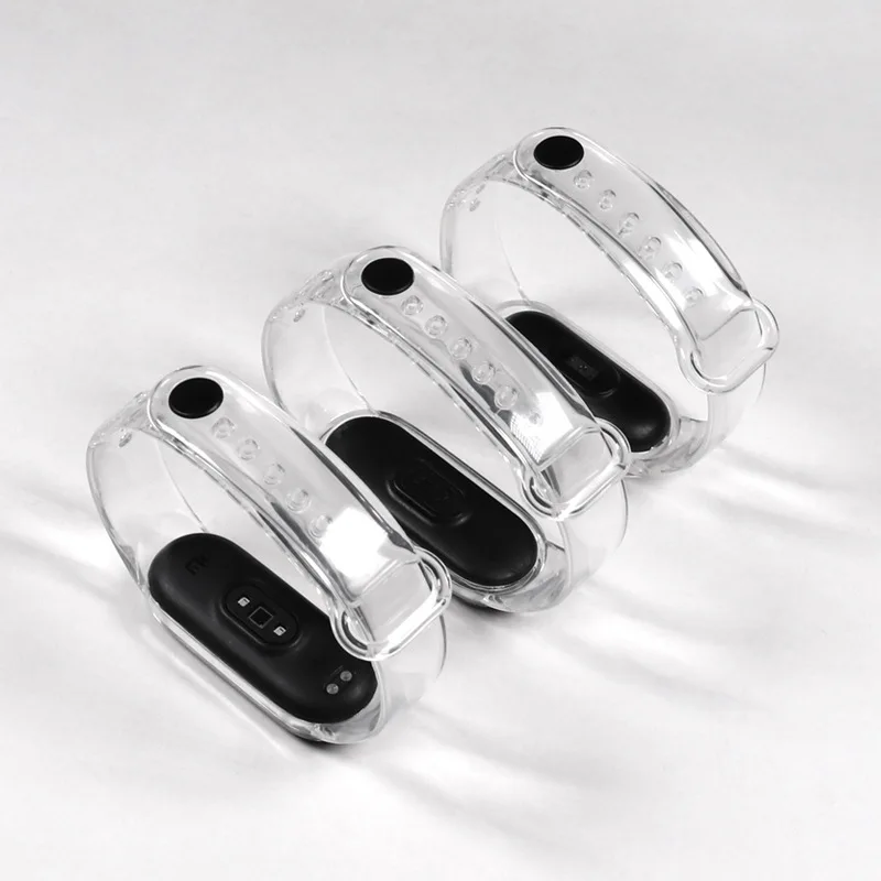 حزام معصم شفاف لـ Xiaomi Mi Band 7 6 5 سوار رياضي قابل للاستبدال لملحقات سوار المعصم Mi Band 4 3