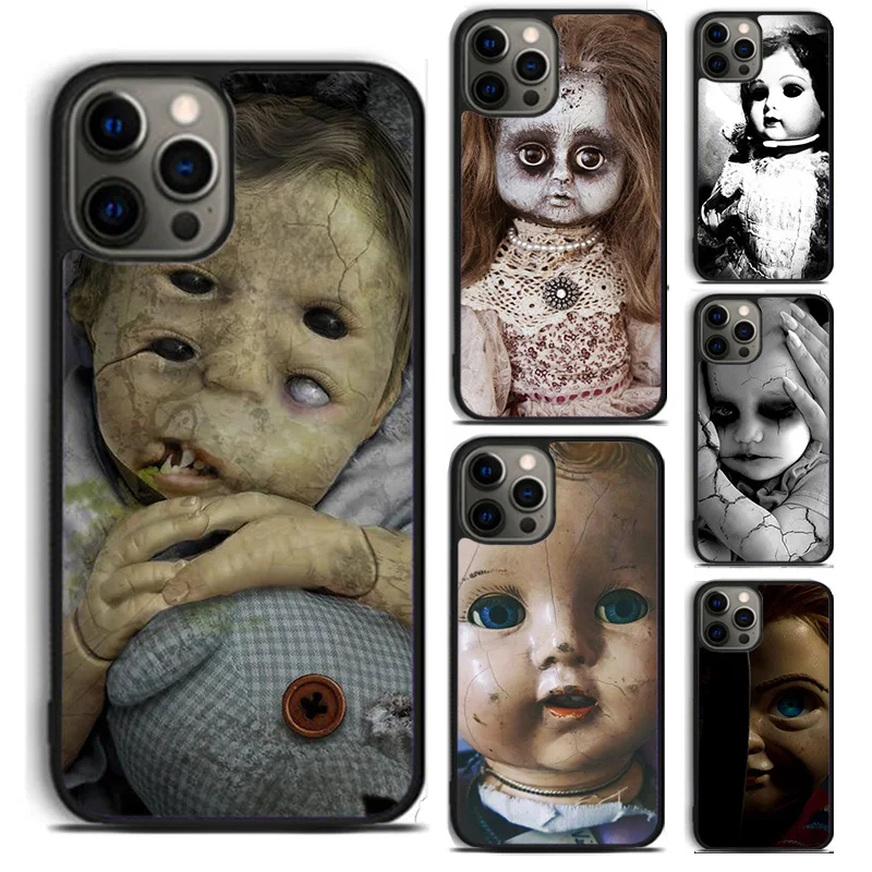 Creepy Baby Doll Horror phone Case Cover For iPhone 16 15 14 Plus XR XS apple 16 11 12 13 mini Pro Max coque