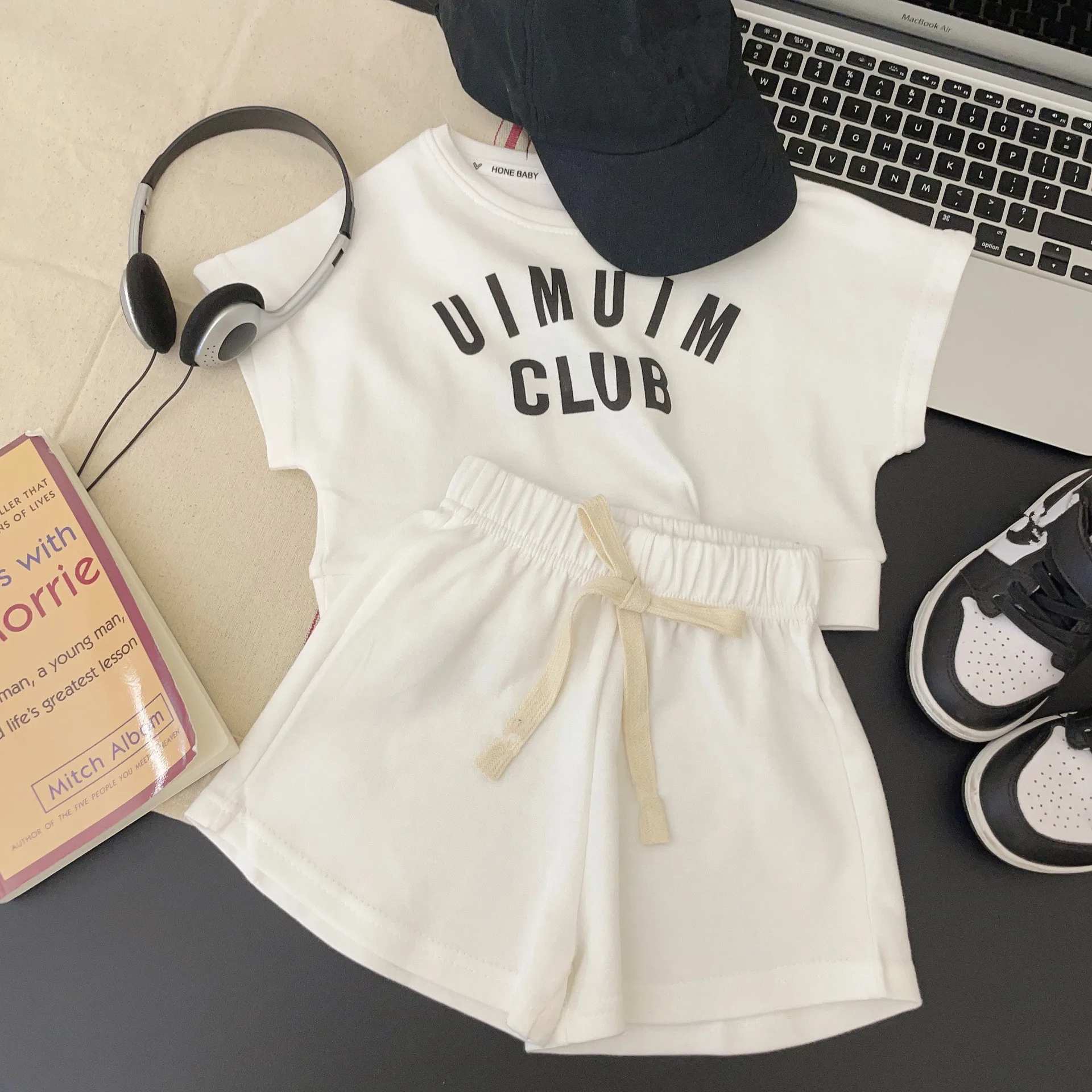 2PCS/Set Top +Pants Short Set For Kids Girls Summer Fashion Sporty Pullover Children Clothing Set Printed Letter Casual Outfits