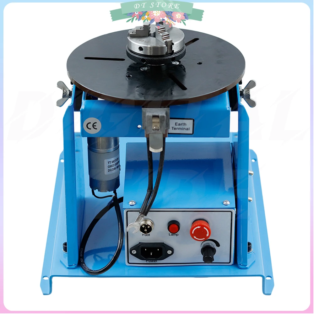 Adjustable Speed Rotary Welding Table Positioner Turntable Corrosion Resistance Welding Equipment for Cutting and Grinding 10KG