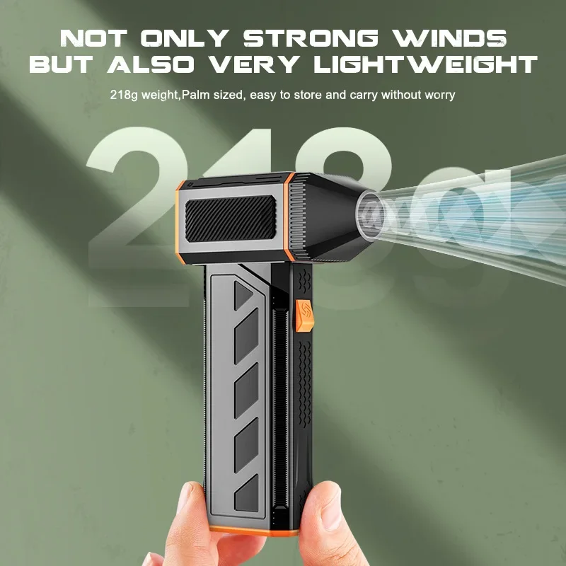 120000RPM Violent Fan 52M/S Car Turbofan Handheld Electric  Brushless Motor Handheld Outdoor with three adjustable speeds Fans