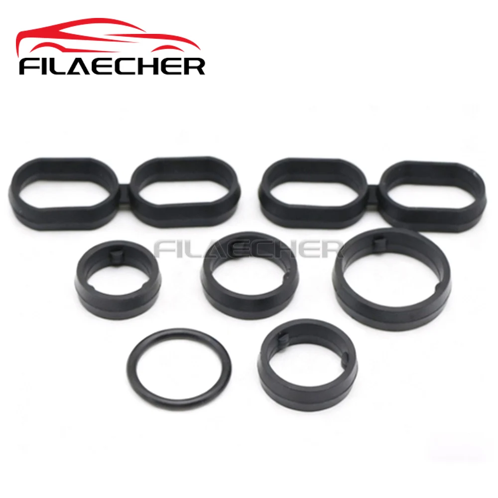 Kit de vedação de anel o para filtro de óleo de motor, 7 peças, para chrysler 200 300 pacifica voyager dodge charger grand caravan jeep