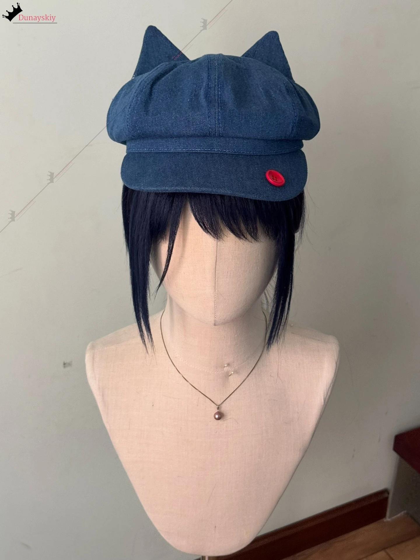 أنيمي لعبة الرعب MiSide مجنون ميتا تأثيري ازياء لطيف القط الأذن الحلو مثمنة قبعة لعب الأدوار الأزرق القبعات النساء