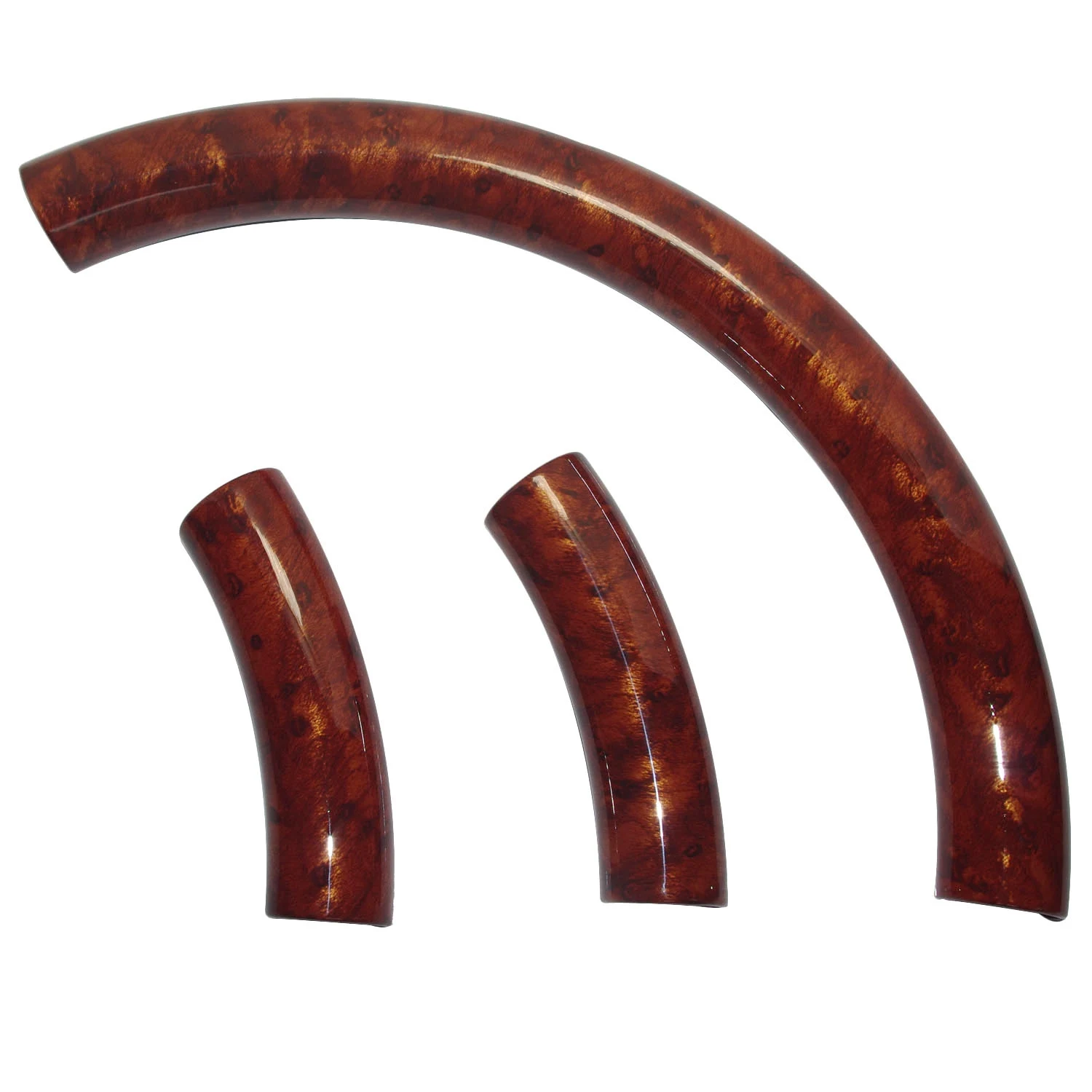

A73Q-Car Steering Wheel Cover Three Section Handle Peach Wood Interior Three Section Clip-On Grip Cover