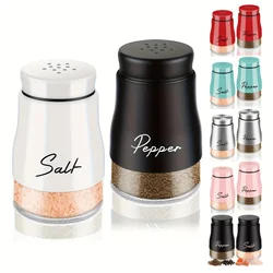 2pcs/set 5oz Salt and Pepper Shaker Set Stainless Steel Seasoning Bottle For Camping BBQ Refillable Spice Dispenser Kitchen Stuf