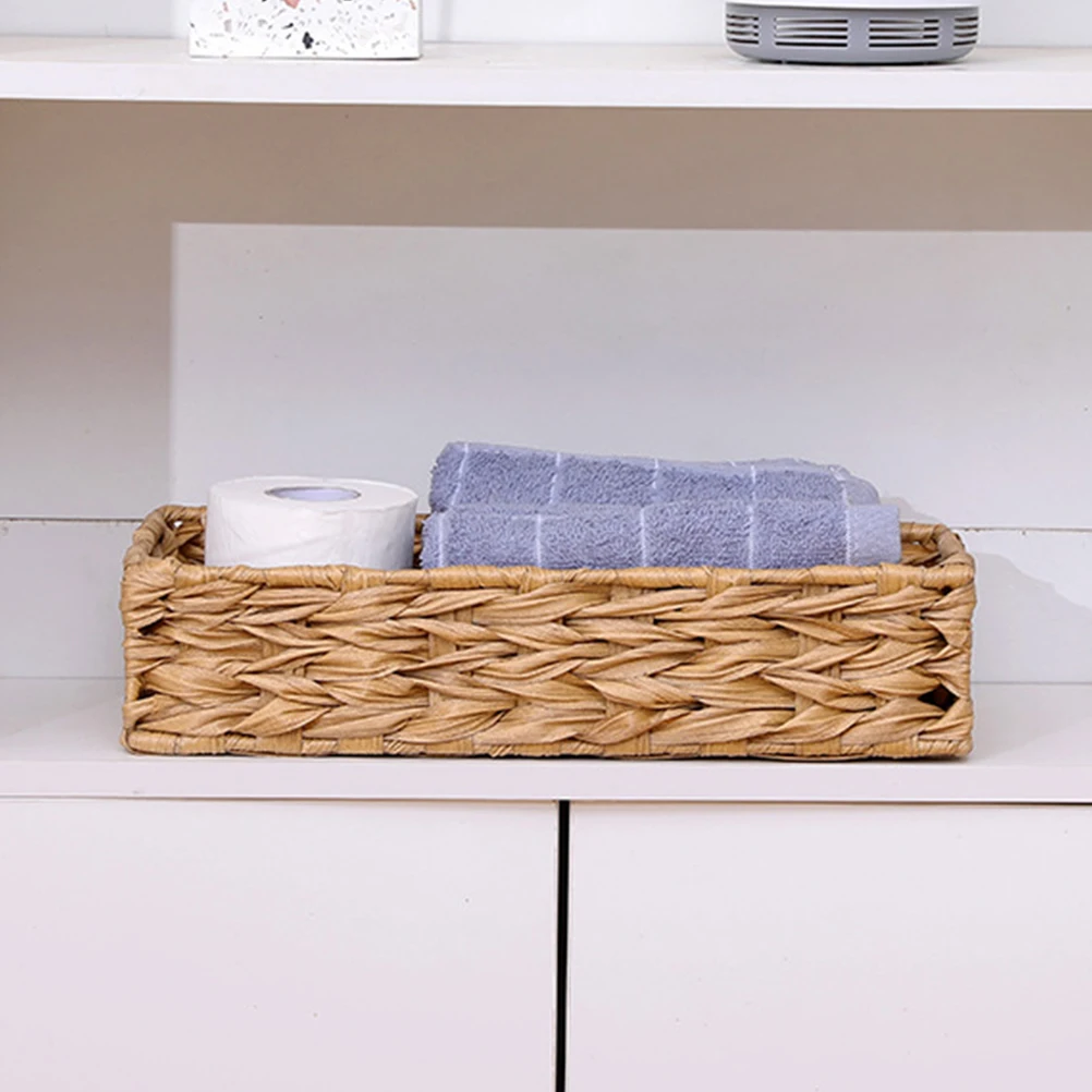 

Woven Storage Basket Large Capacity Desktop Container Home Sundries ganizing Household Multi function Portable