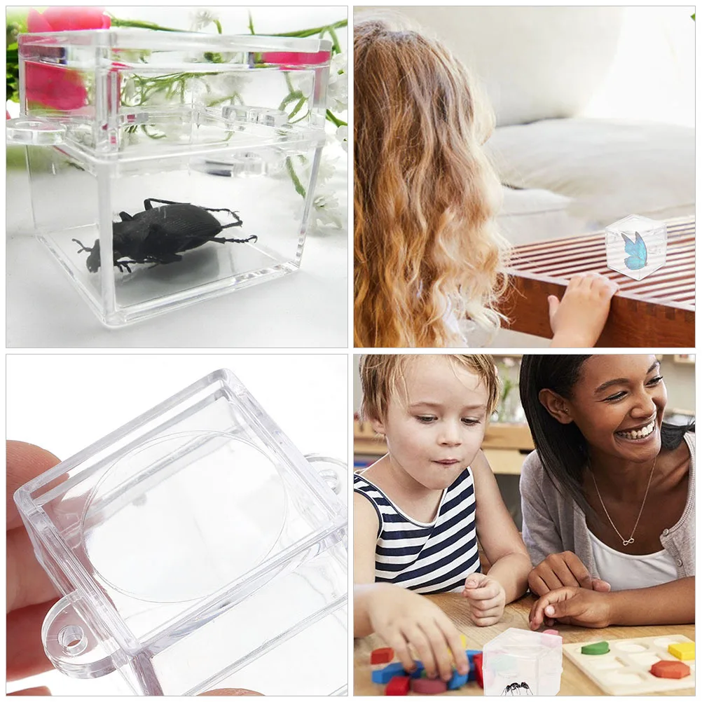 

6pcs Portable Insect Magnifying Box Transparent Bug Viewer For Outdoor Tool Science Experiment