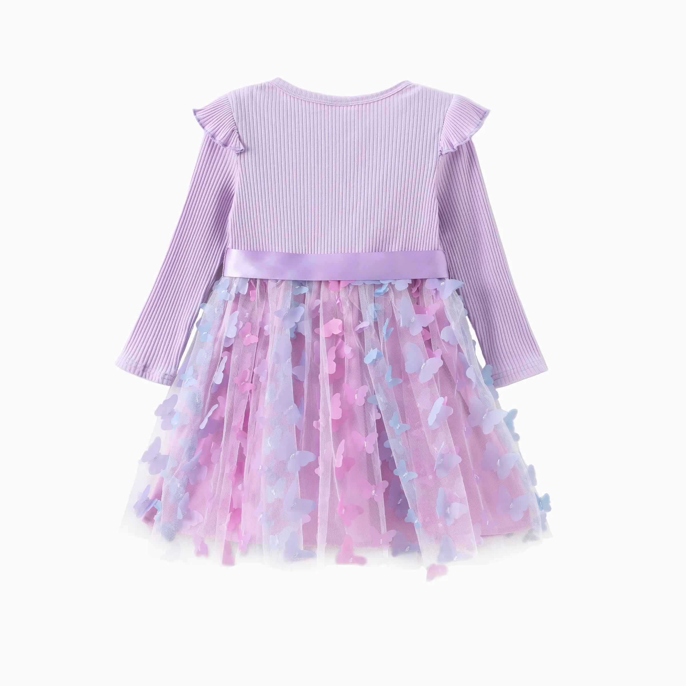 PatPat Toddler Girl Sweet Mesh Splice Dress