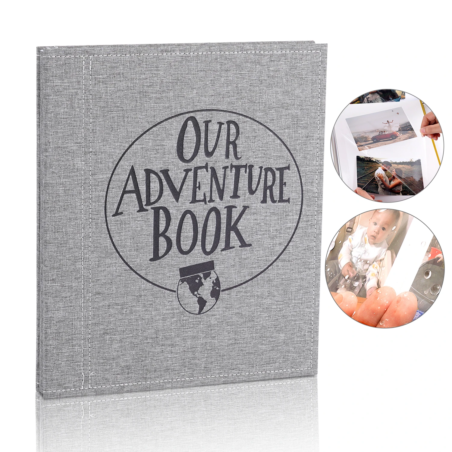 Album di ritagli da 40 pagine 11,1x13" Libro di ricordi di nozze a fogli mobili per foto Biglietti Regalo Album fotografico fatto a mano Il nostro libro di avventure