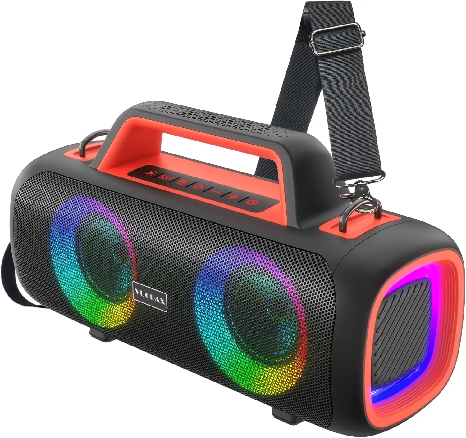 

140W Portable Bluetooth Speaker, IP65 Waterproof, 24H Battery, RGB Lights, TWS, Mic Input