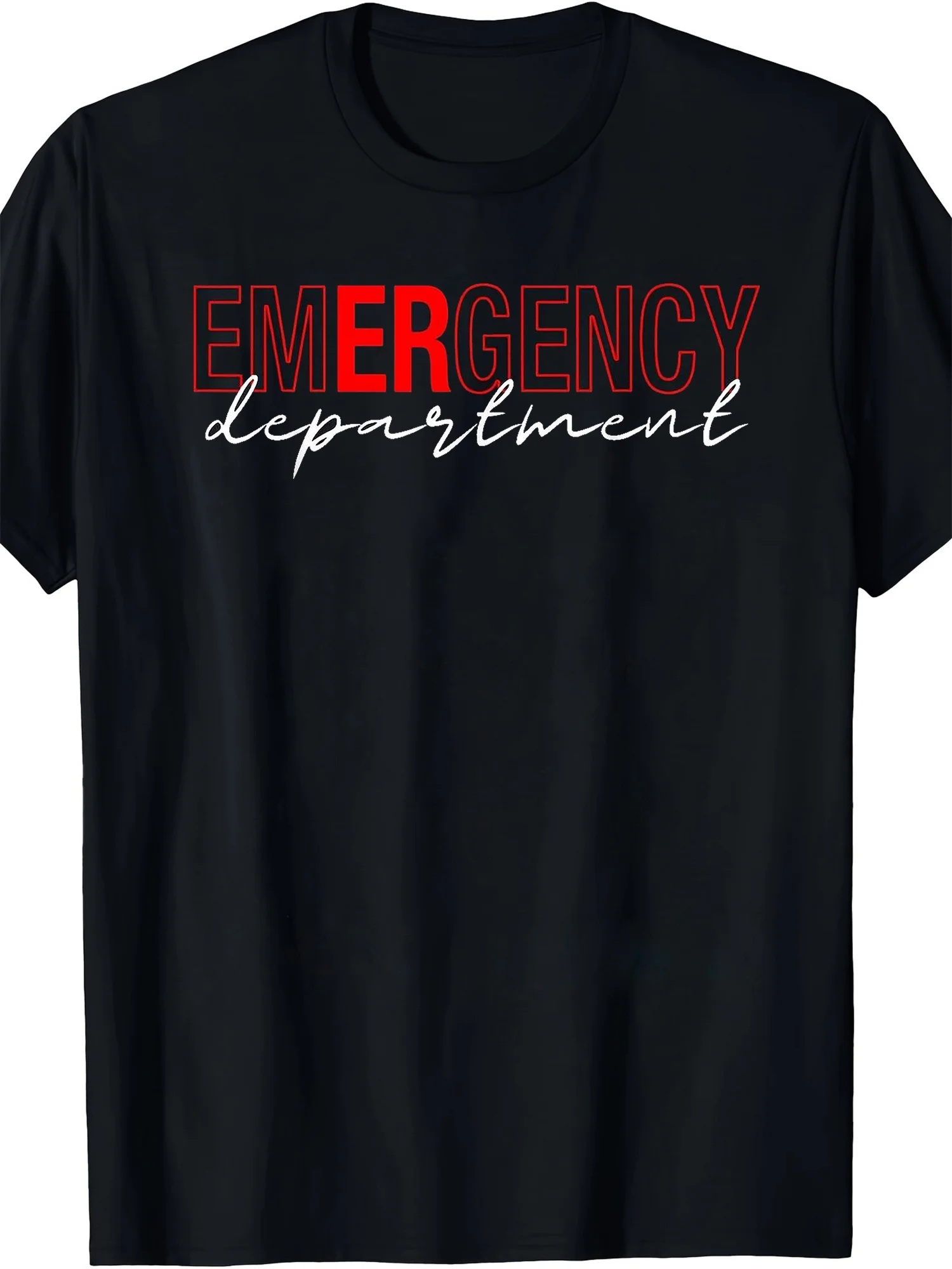 

Emergency Room Er Nurse Graphic T-Shirt - 100% Cotton Short Sleeve Crew Neck T-Shirt, Perfect for Healthcare Workers, Great for Parties~Perfect as a Gift~For Everyday or Holiday