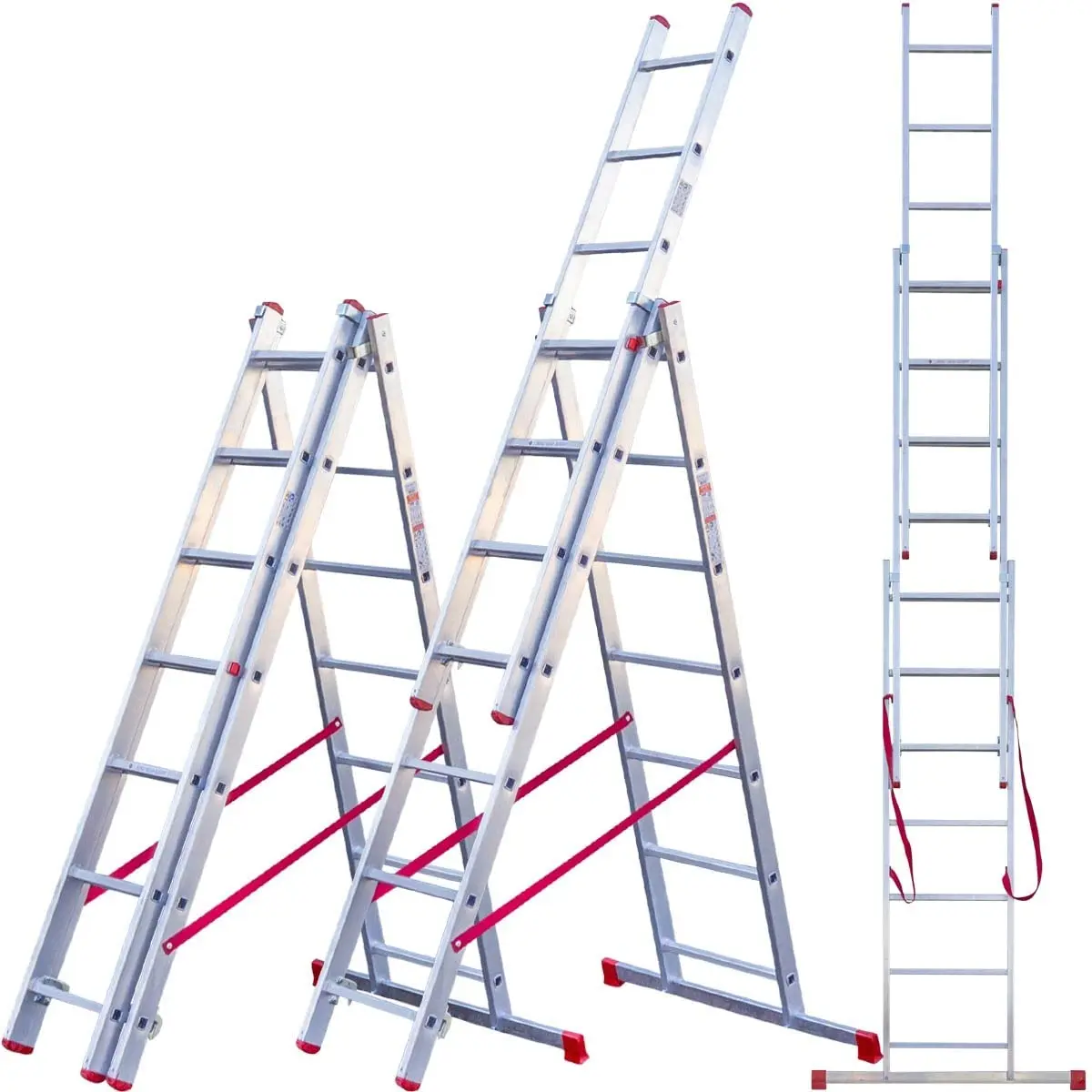 Custom Deliladder Black Color Multi-purpose Ladder Folding 4x3 4x4 4x5 4x6 Big Hinge EN131