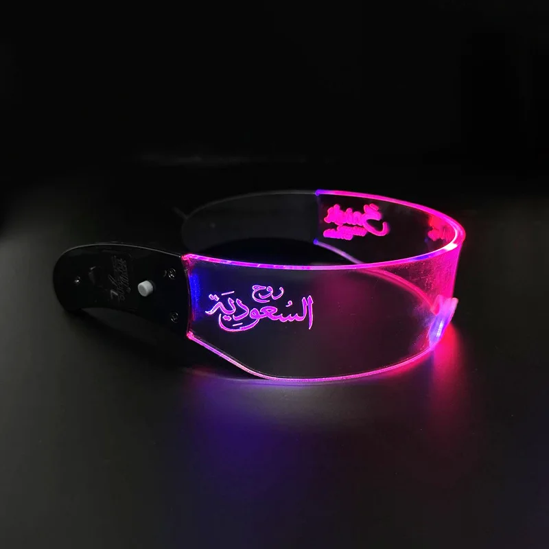 Adult LED Luminous Glasses Nightclub Party Dance Wear Colorful Light Up Accessories Men Women Fashion Rave DJ Punk Goggles