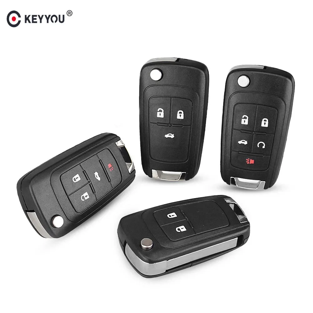 KEYYOU 2/3/4/5 BT Remote Key Shell Case Cover For OPEL VAUXHALL Insignia Astra Zafira For Chevrolet Cruze Buick