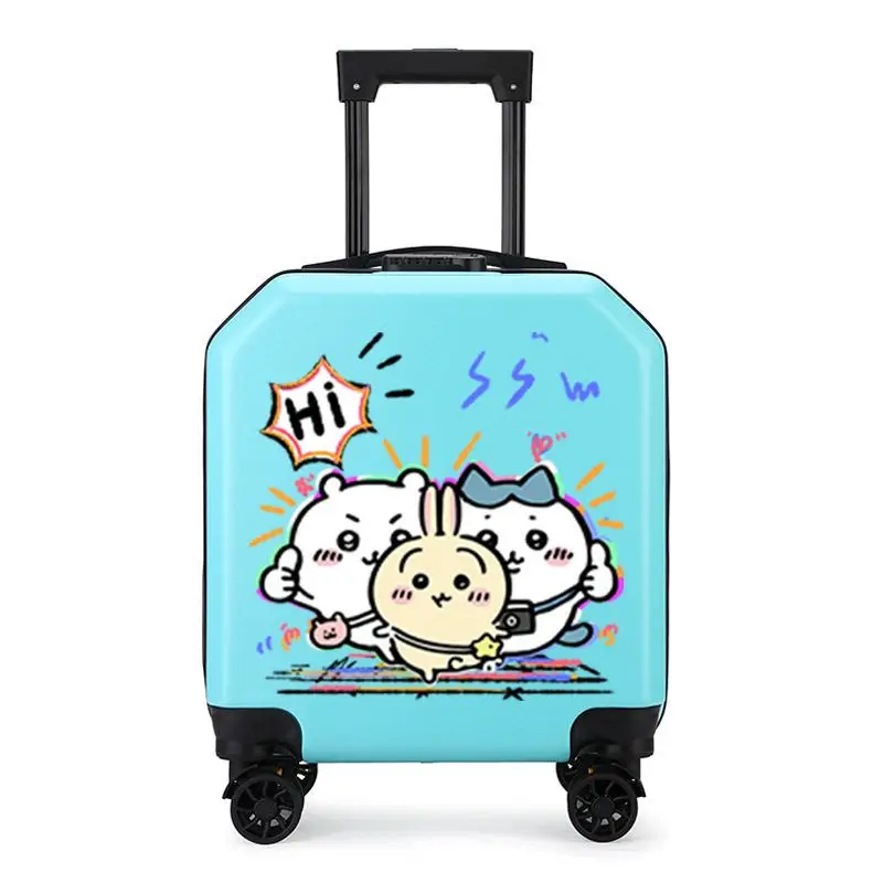 Cartoon Hachiware Trolley Box Boy Girl Small Luggage 18 Inches Student Gift Travel Bags for Woman Anime Usagi Chiikawa