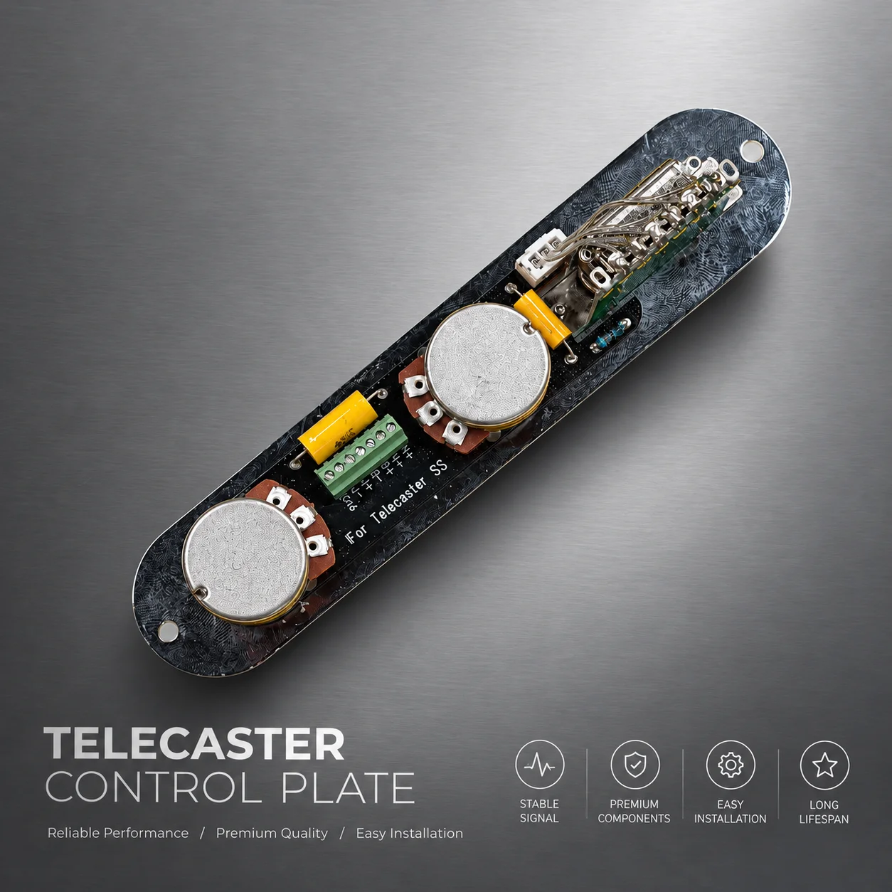 TELE SS Solderless Pre-wired Control Plate Guitar Circuit Harness Kit, Install With Screwdriver Only - view 3