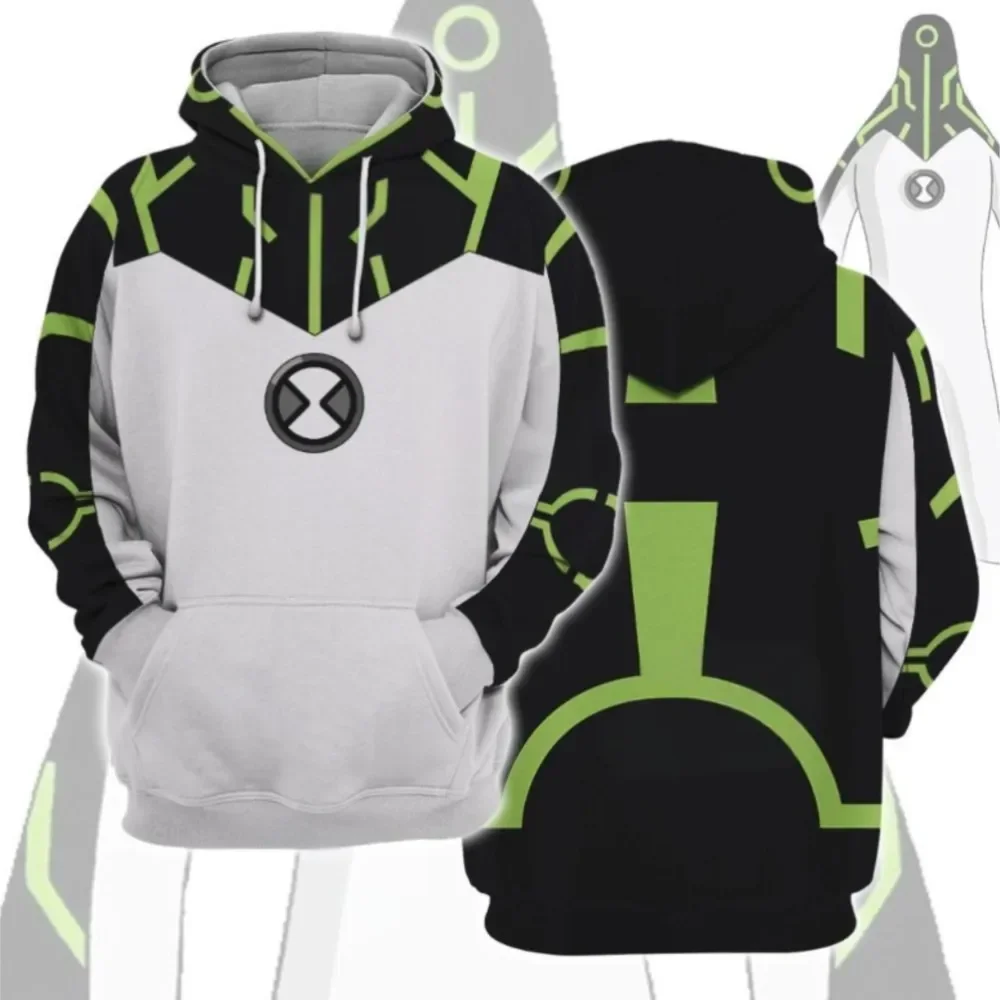 Popular Ben 10 Omnitrix Cosplay Hoodies 3D Ben Tennyson Printed Anime Cartoon Sweatshirt Summer Men Women Tracksuit Y2k Pullover
