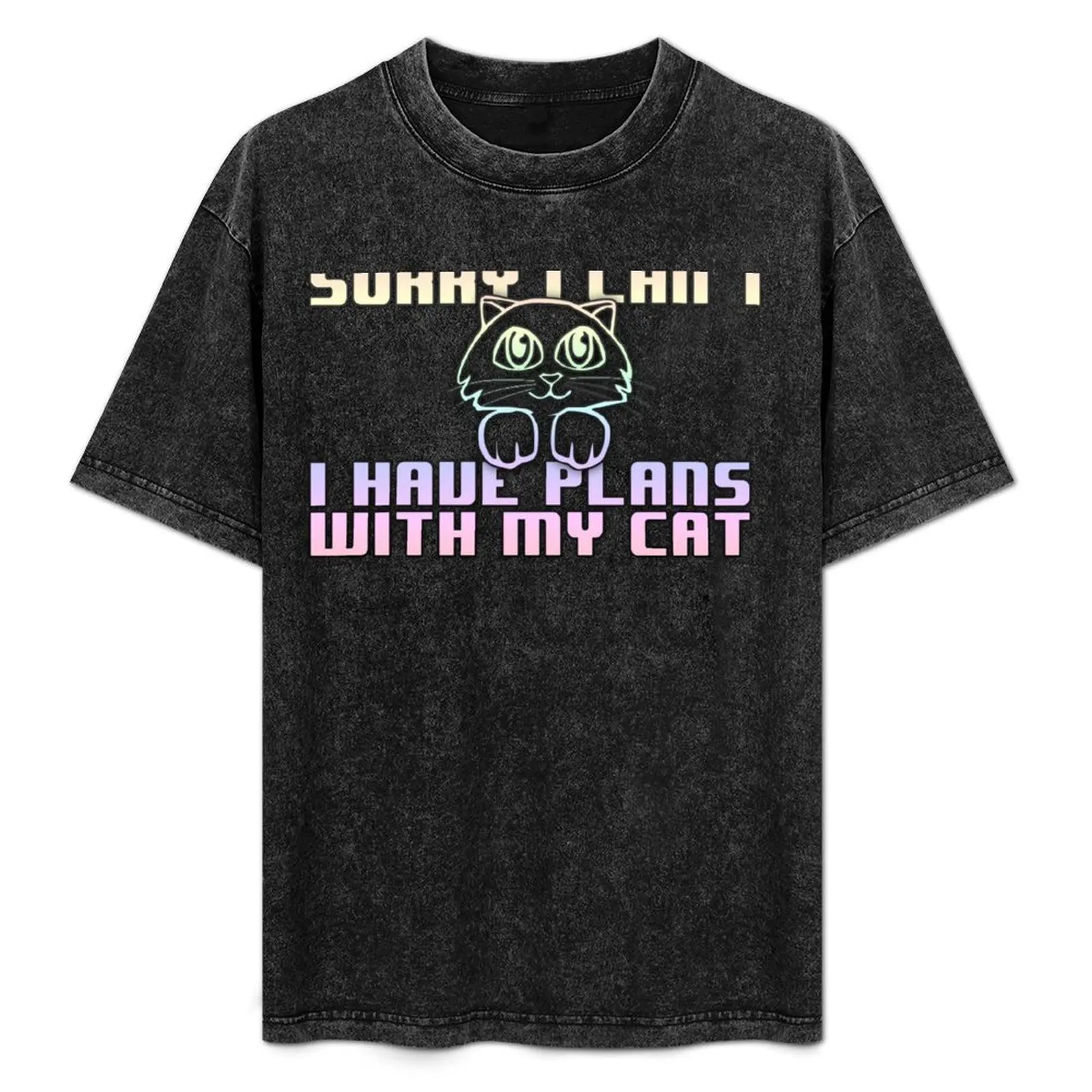 

Sorry I Can't I Have Plans with My Cat T-Shirt High Elasticity Sports T-Shirt