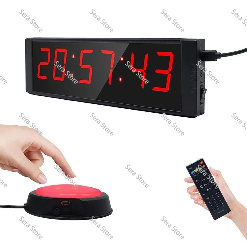 Electronic 6-Digit Stopwatch Restaurant 10-Second Challenge Timer with Button Popular Kitchen Timer
