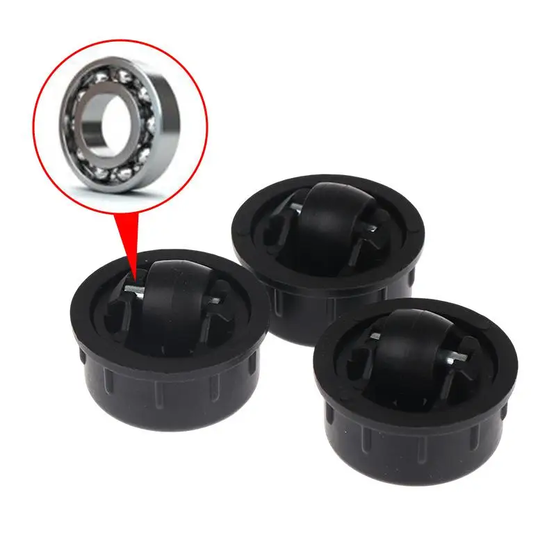 【New】4/8Pcs Hidden Universal Wheel 360 Degree Swivel Casters Invisible General Wheels For Push-pull Table Furniture Bottom