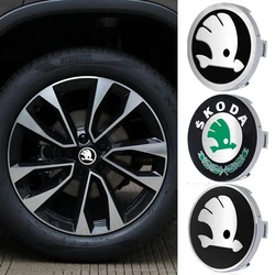 56/60/65/68mm Car Badge Wheel Center Cover Decoration Hub Cap Sticker Decal for Skoda VRS Rapid Fabia Octavia Yeti Superb Kamiq