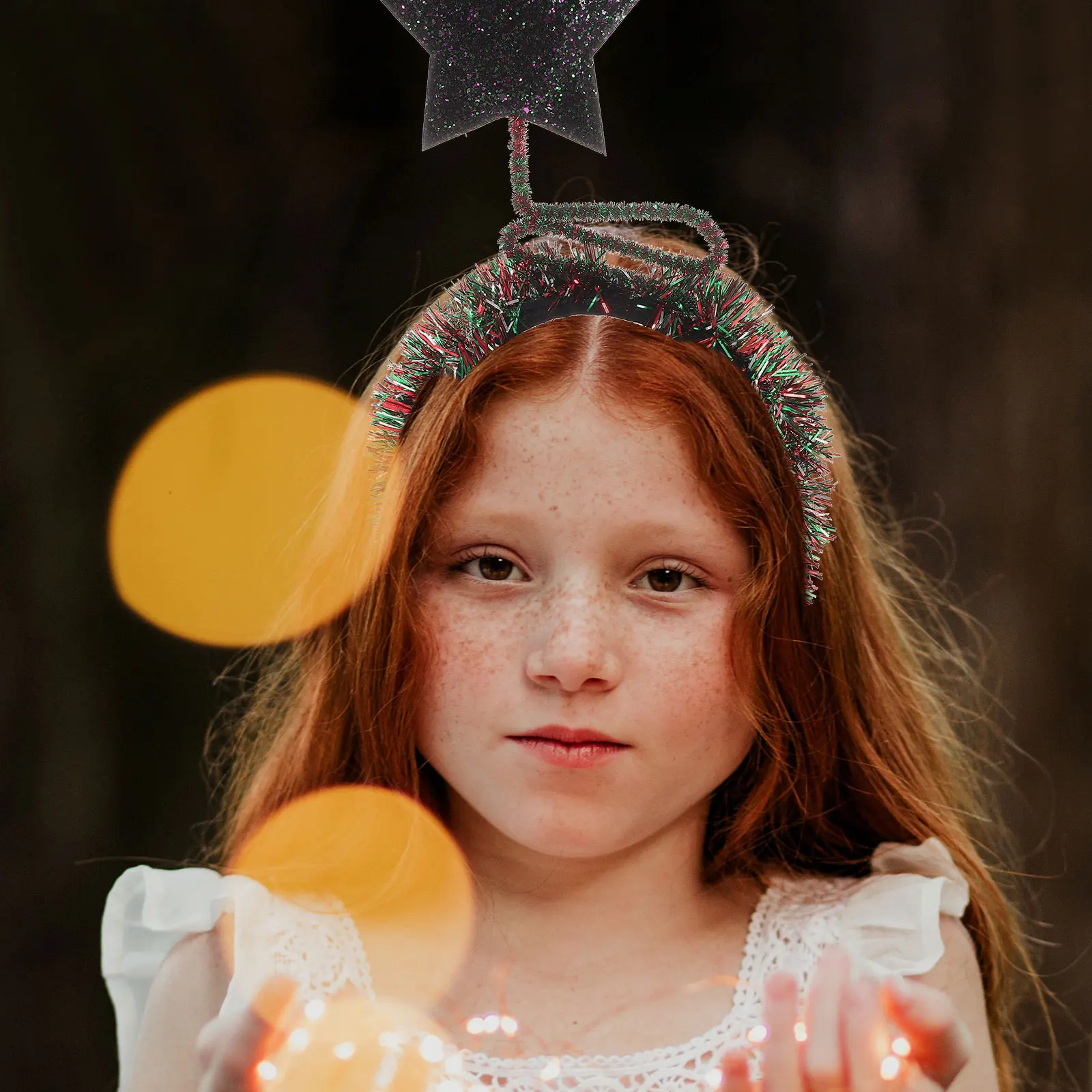 

Pentagram Headband Hair Accessories Sparkling Star Hair Hoop Kids Christmas Party Prom Wedding Soiree Photo Prop Exquisite