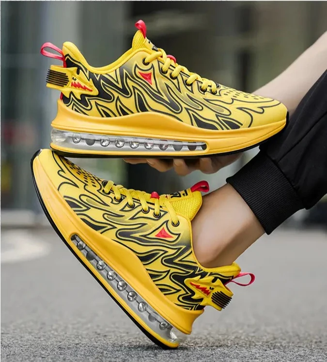 

Кроссовки большого размера с воздушной подушкой, мужская кожаная обувь, спортивная обувь и модная обувь, кроссовки для мужчин.