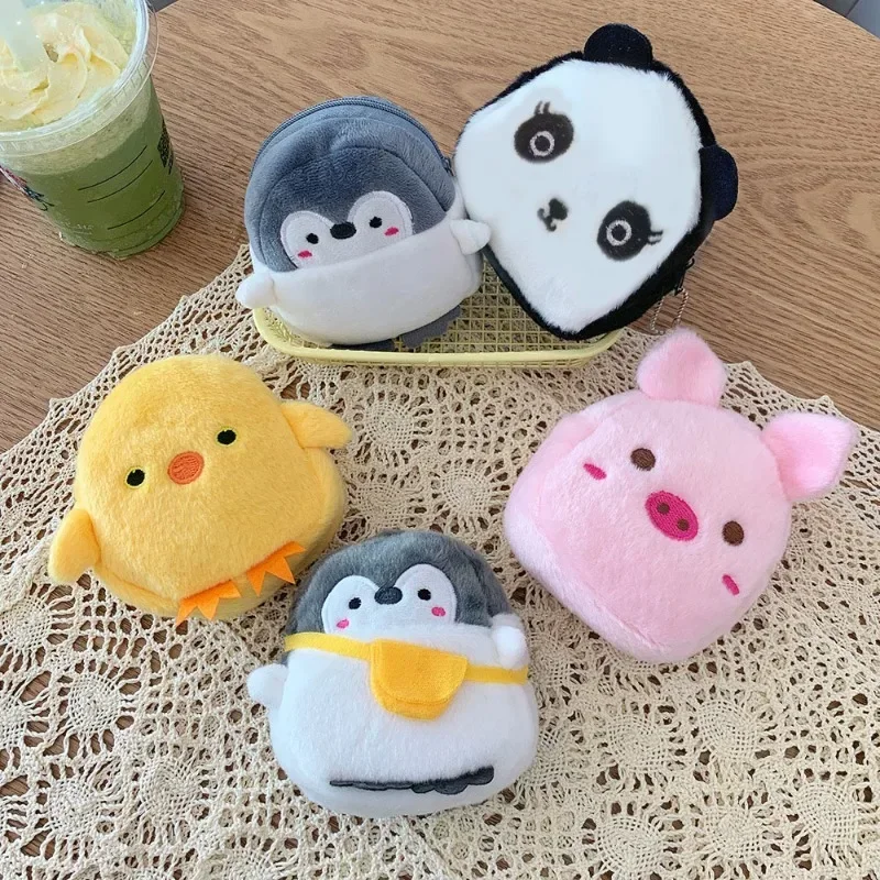 Cartoon Cute Sanitary Napkin Coin Purse Kawaii Wallet Plush Coin Bag Key Earphone Coin Organizer Pouch Zipper Bag Kids Gifts