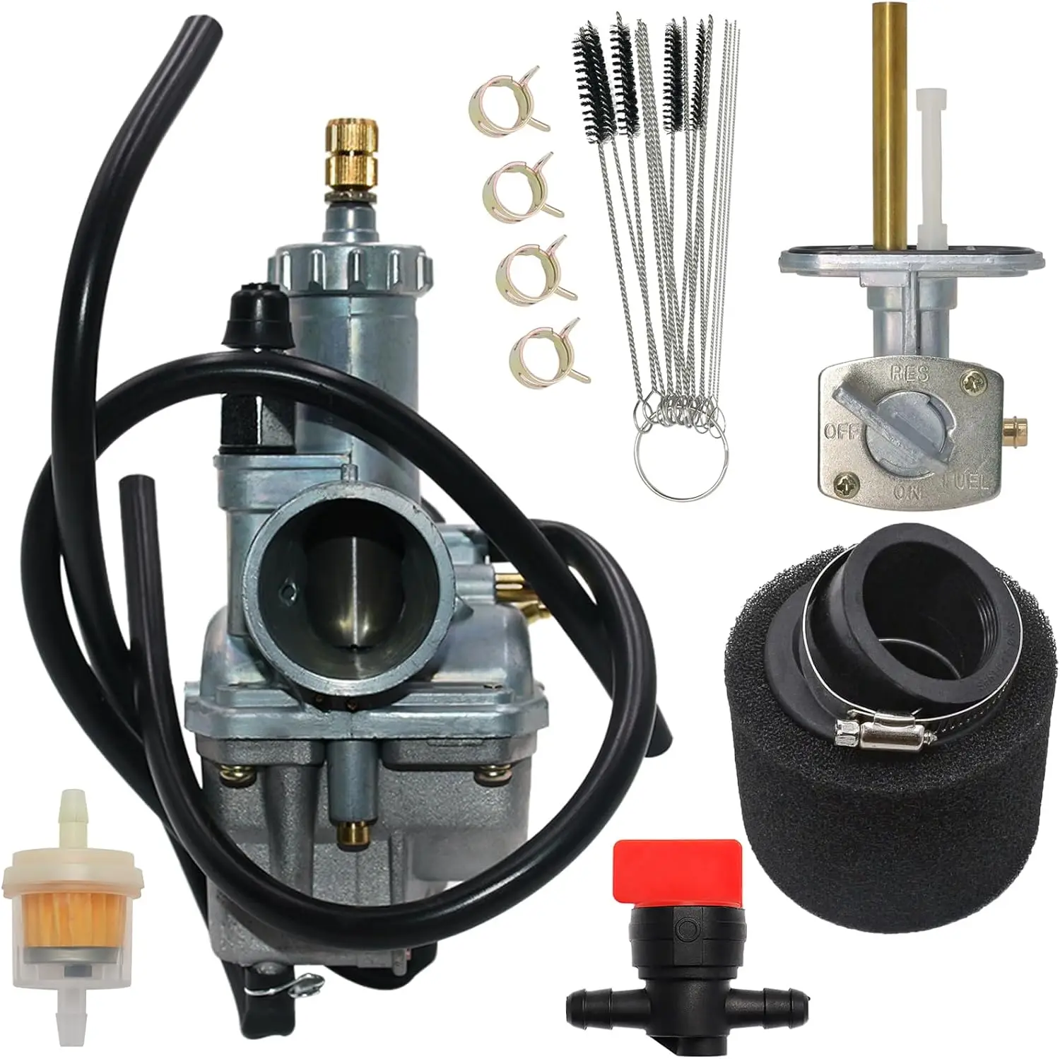 Carburador 15003-1080 apto para Bayou 220 KLF220 A KLF 220 1988-1998, Bayou 250 KLF250A KLF 250 2003-2011ATV Quad con filtro de aire