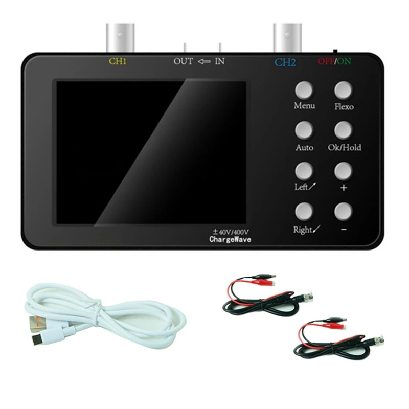 Dual-Channel Digital Oscilloscope 50M Sampling Rate High-Performance Handheld Small Oscilloscope 3.2Inch LCD Display