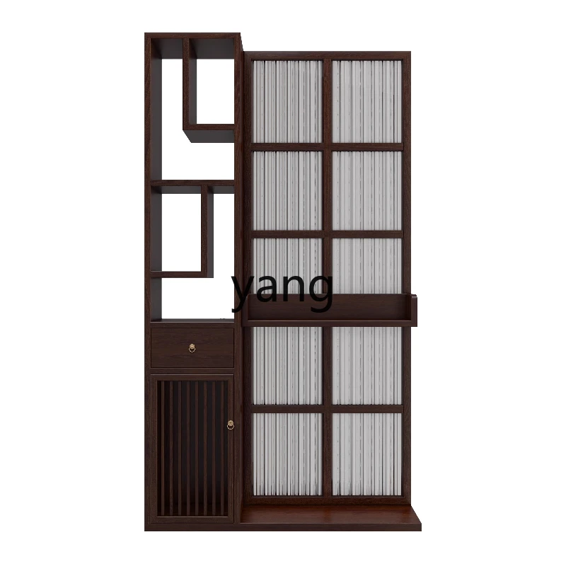 

LHH home screen partition living room Changhong glass entrance cabinet modern simple blocking rack