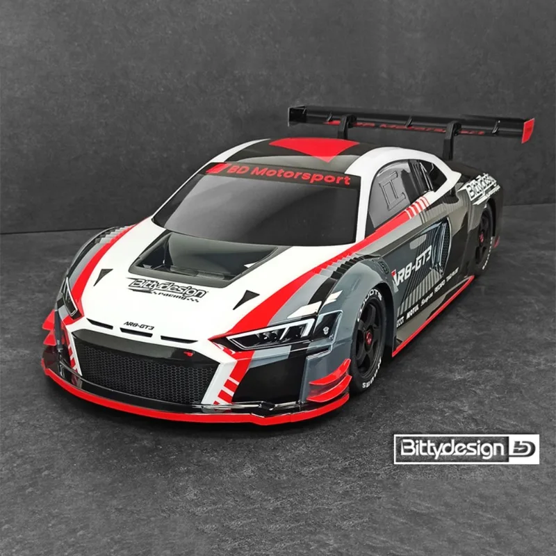 BittyDesign 1/7 AR8-GT3 هيكل سيارة RC شفاف مع شارات، يناسب مخالفة Arrma وملحقات سيارة سباق F1 Rc بلا حدود