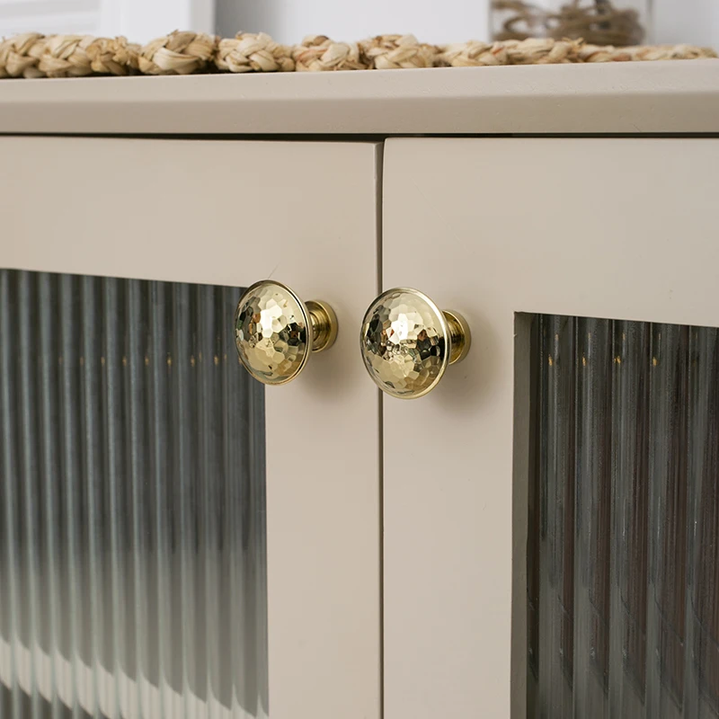 Мебельная ручка Т-образная дверца шкафа, золотые твердые латунные ручки-молотки, ручка ящика для ванной комнаты, кухонного шкафа, отделка винного шкафа