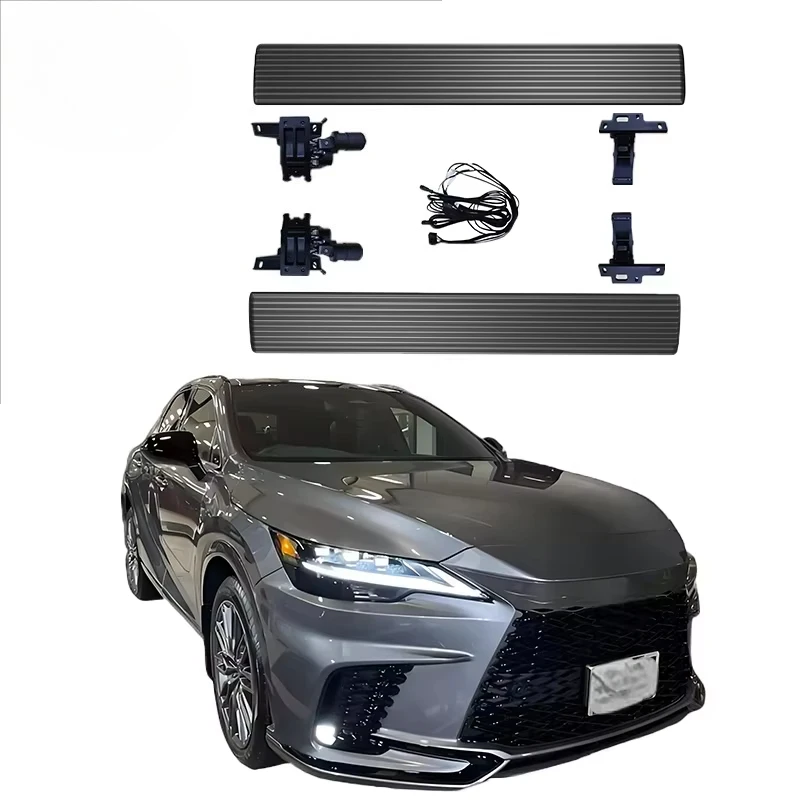 

Automatic Side Step Pedal LIUSH LED Lights Electric Pedal Folding Steps Deployable Car Automatic Pedal for RX500 2023cust