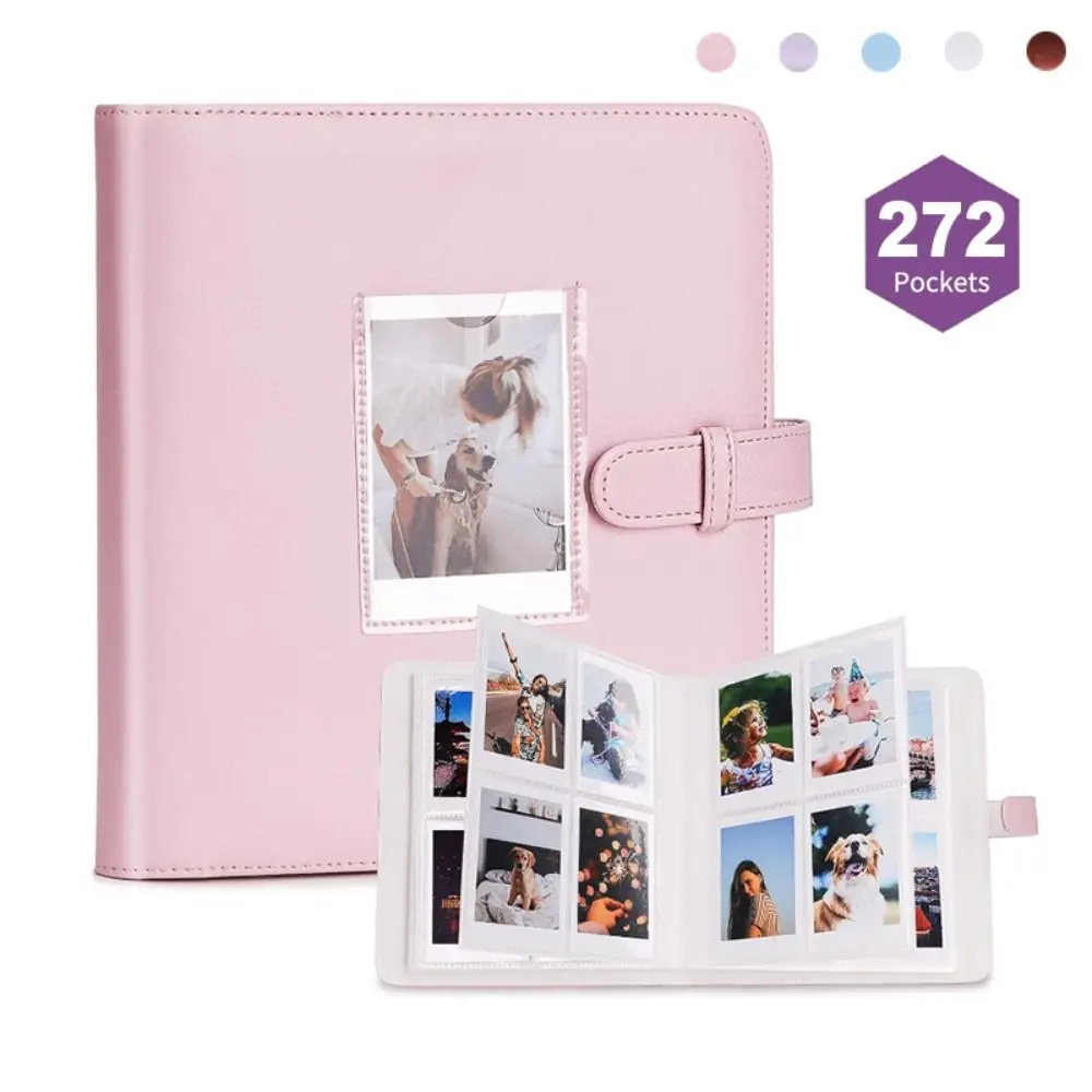 

PU Leather 272 Pockets Photo Album Instant Camera Large Capacity 3 inch Photo Storage Stamp for Fujifilm Instax Mini 12/11/EVO