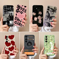 For Samsung S24 FE Plus Ultra Case Stylish Soft Liquid Silicone Candy Cover For Samsung Galaxy S 24 S24FE S24Plus S24Ultra Funda