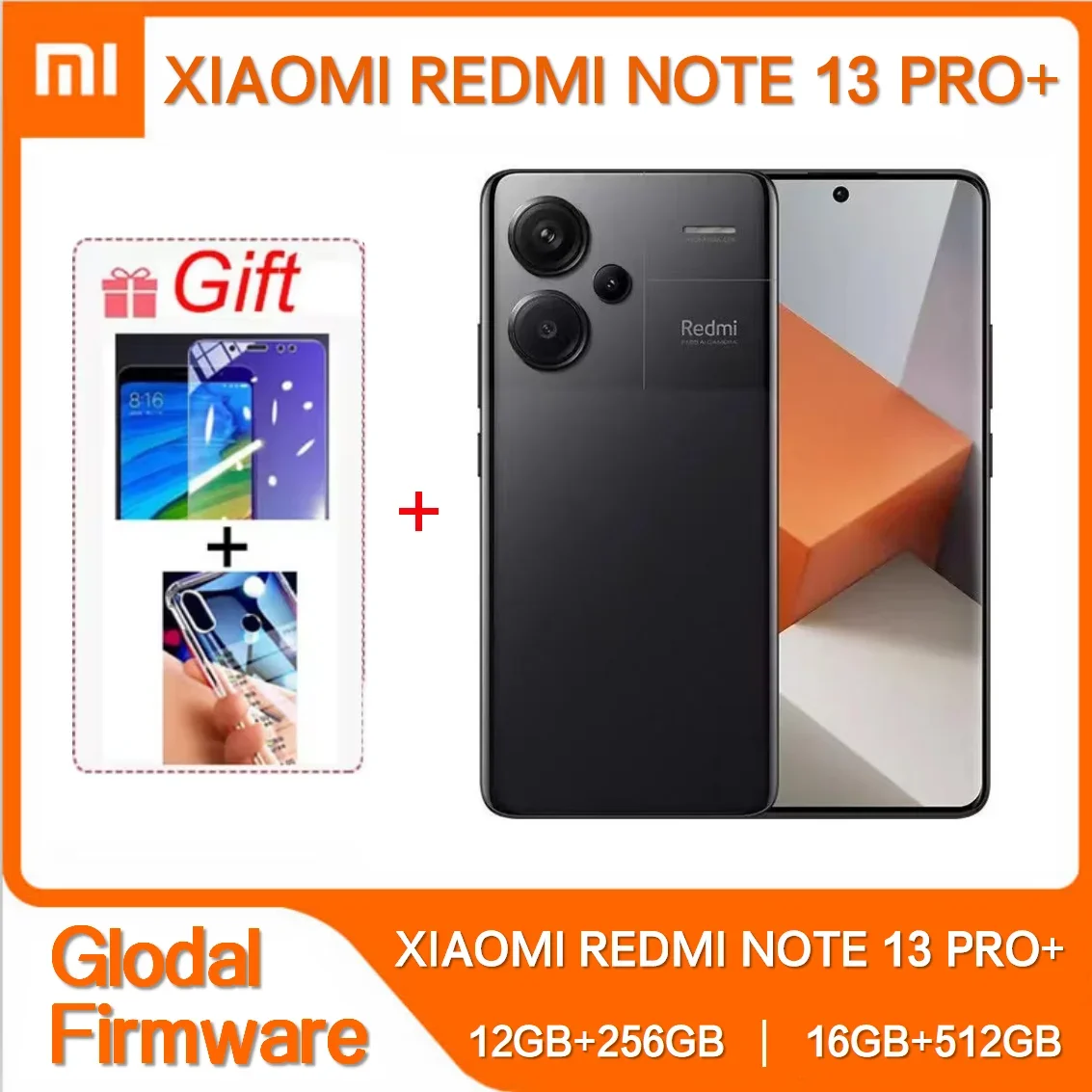 Xiaomi Redmi หมายเหตุ 13 Pro + 16GB 512GB 200MP + 16MP กล้อง MTK ขนาด 7200-Ultra 6.67 "หน้าจอ 5000mAh แบตเตอรี่ 120W Global ROM