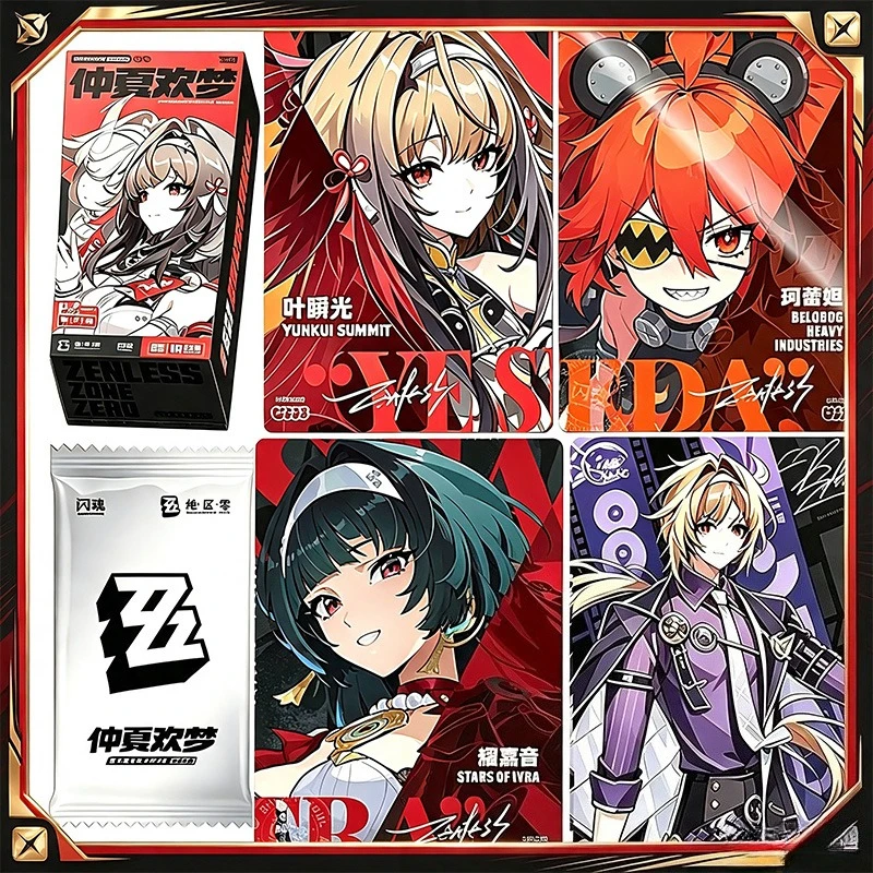 cartes-shiningsoul-zenless-zone-zero-zzz-s2-midsummer-dream-series-collection-cartes-a-collectionner-personnages-de-jeu-d'anime-boite-de-boosters