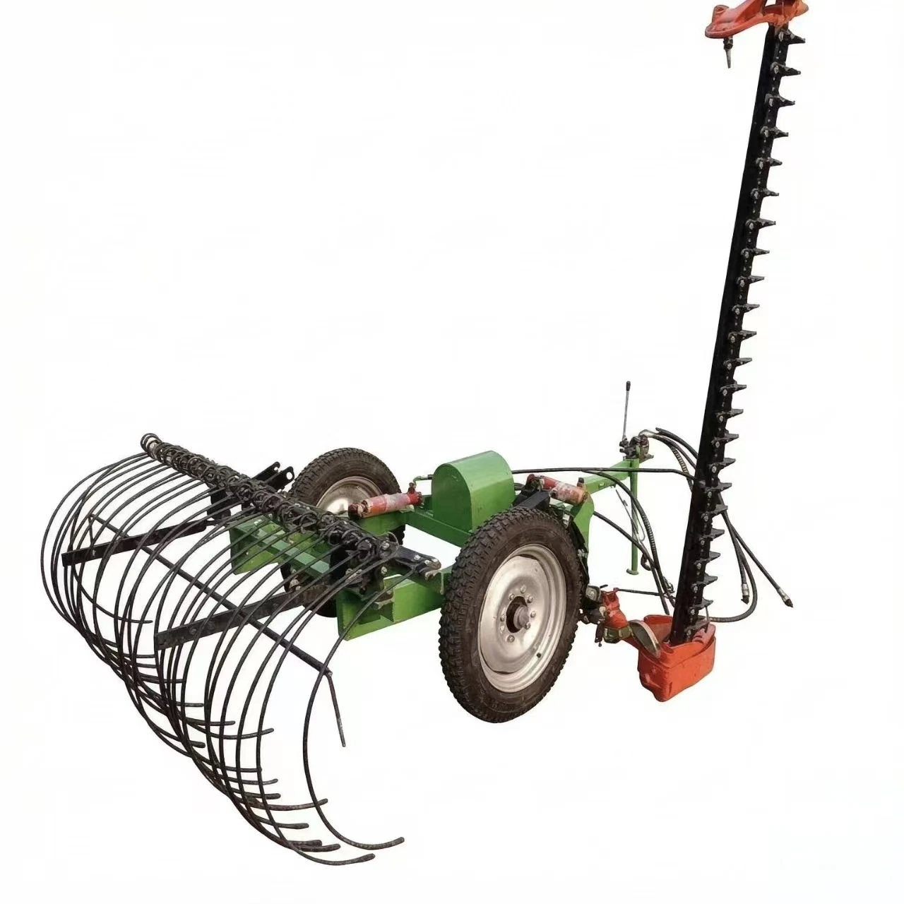 Trailed Mowing Hay Rake All-in-One Machine Robust Structure Easy Maintenance for Grass Cutting Raking Ranch Mountain Hilly