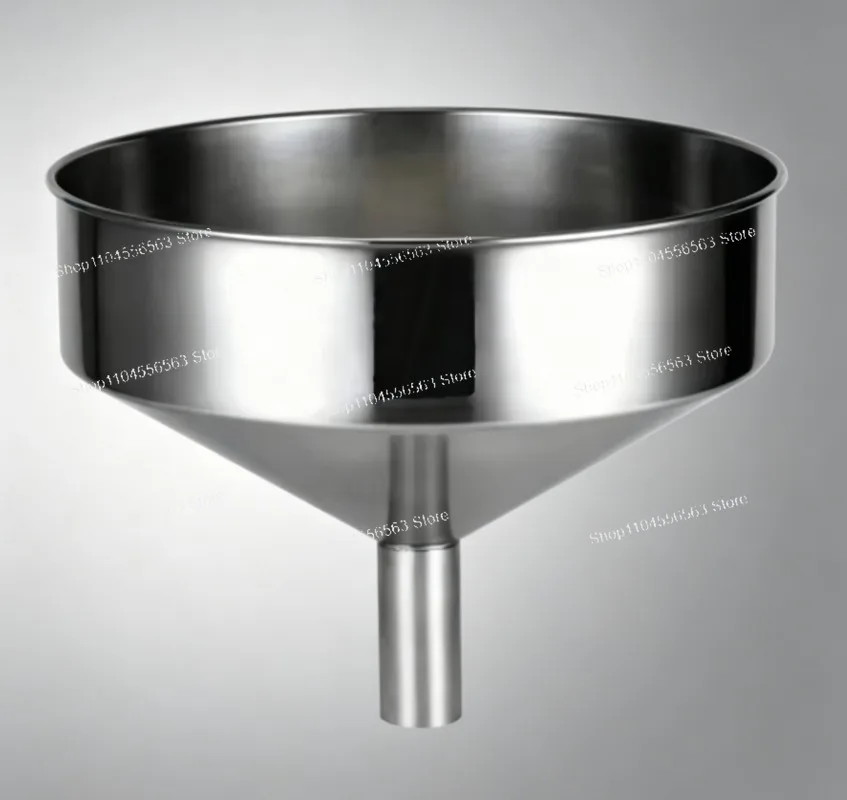 40cm Large Stainless Steel Funnel Extra Large Industrial Metal Funnel with Filter for Oil Wine Fuel Transfer 304 Grade