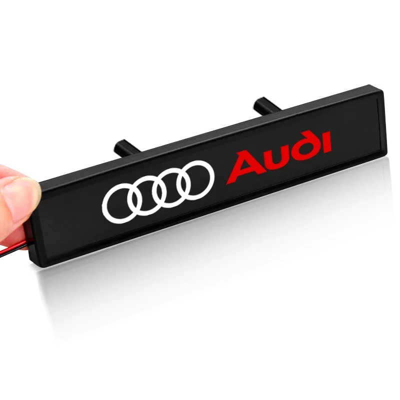 Auto Front Grille Sticker Badge Car Head Grill Emblem LED Light Car Accessories For Audi S5 S6 S7 S4 S8 TT TTS A4 B8 A3 B6 A6