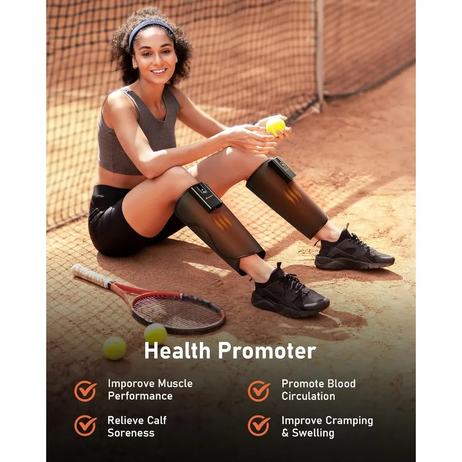 Massaggiatore per polpacci senza fili con calore e compressione per migliorare la circolazione e il dolore muscolare Design portatile con 3 intensità