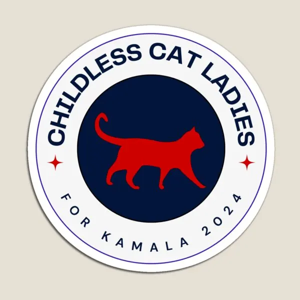 Childless Cat Ladies For Kamala 2024 Re  Magnet  Kids Children Toy Home Funny Stickers for Fridge Organizer Baby Magnetic Holder