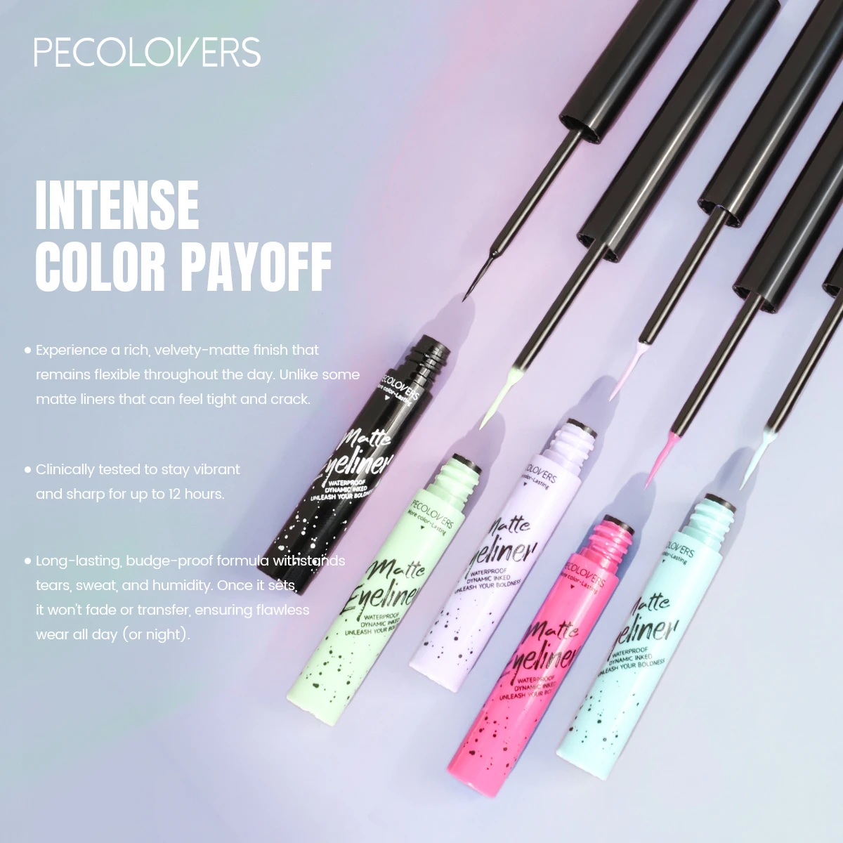 Matte Eyeliner Liquid Pen, Multi-color Selection, Waterproof and Sweat Resistant, Suitable for A Variety of Makeup