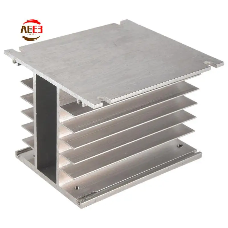 AEE3-3 Phase Heat Sink 80X110x100mm For SSR Solid State Relay Aluminum Heatsink