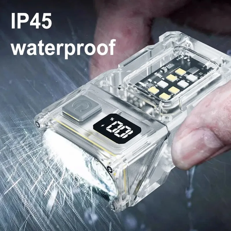 Lâmpada de trabalho cob leve, cabeça dupla, ângulo ajustável, usb tipo c, 5 modos, 45g, ip45, reparo magnético ao ar livre, iluminação noturna de trabalho